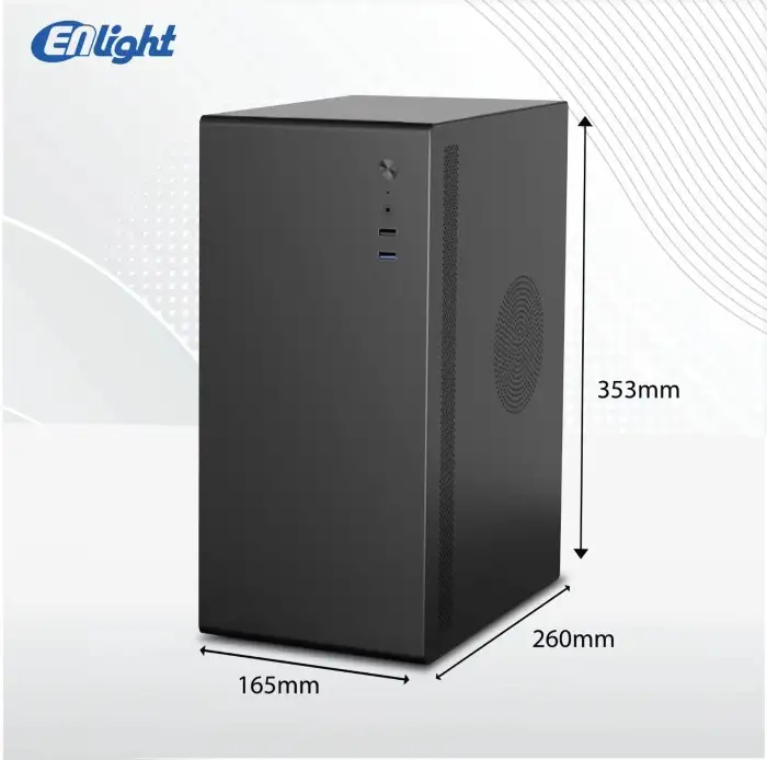 ENLIGHT EN-200 + 300W Black Mid Slim mATX USB3.0