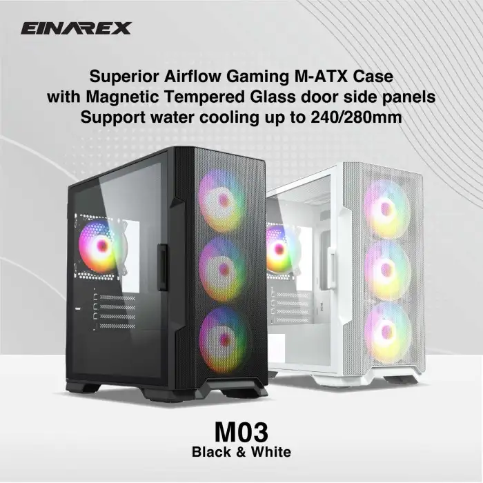EINAREX M03 White (1x 120mm ARGB Fan)