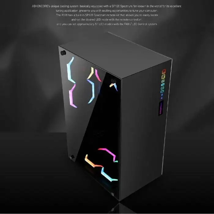 AbkoNcore RAMESSES 320 E-ATX Slim Tower + 6 Spider Fan
