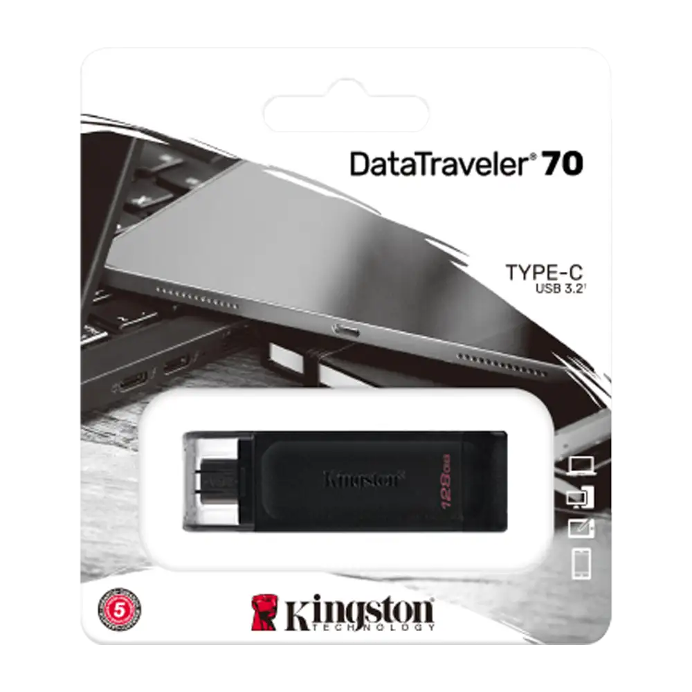 FLASHDISK KINGSTON 128GB USB-C 3.2 DataTraveller 70 DT70 USB-C