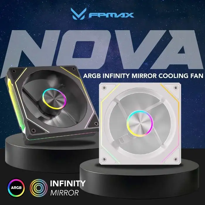 ENLIGHT A4 MESH BLACK ATX + Digital Display + 3 Fan Avalon X / Nova (aRGB)