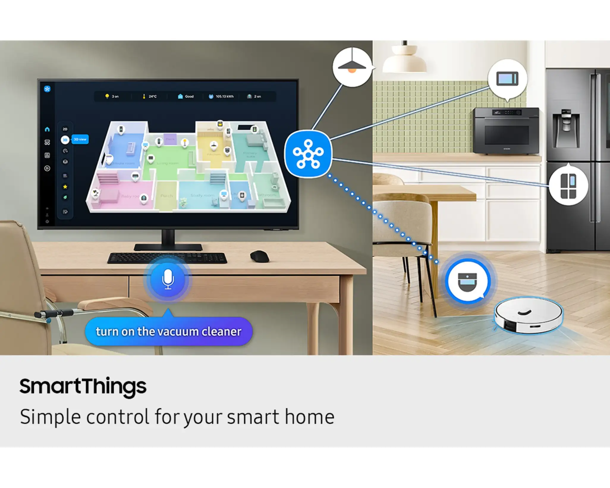 Samsung Smart Monitor M7 43" 4K LS43FM702 USB-C WIFI Speaker + AI