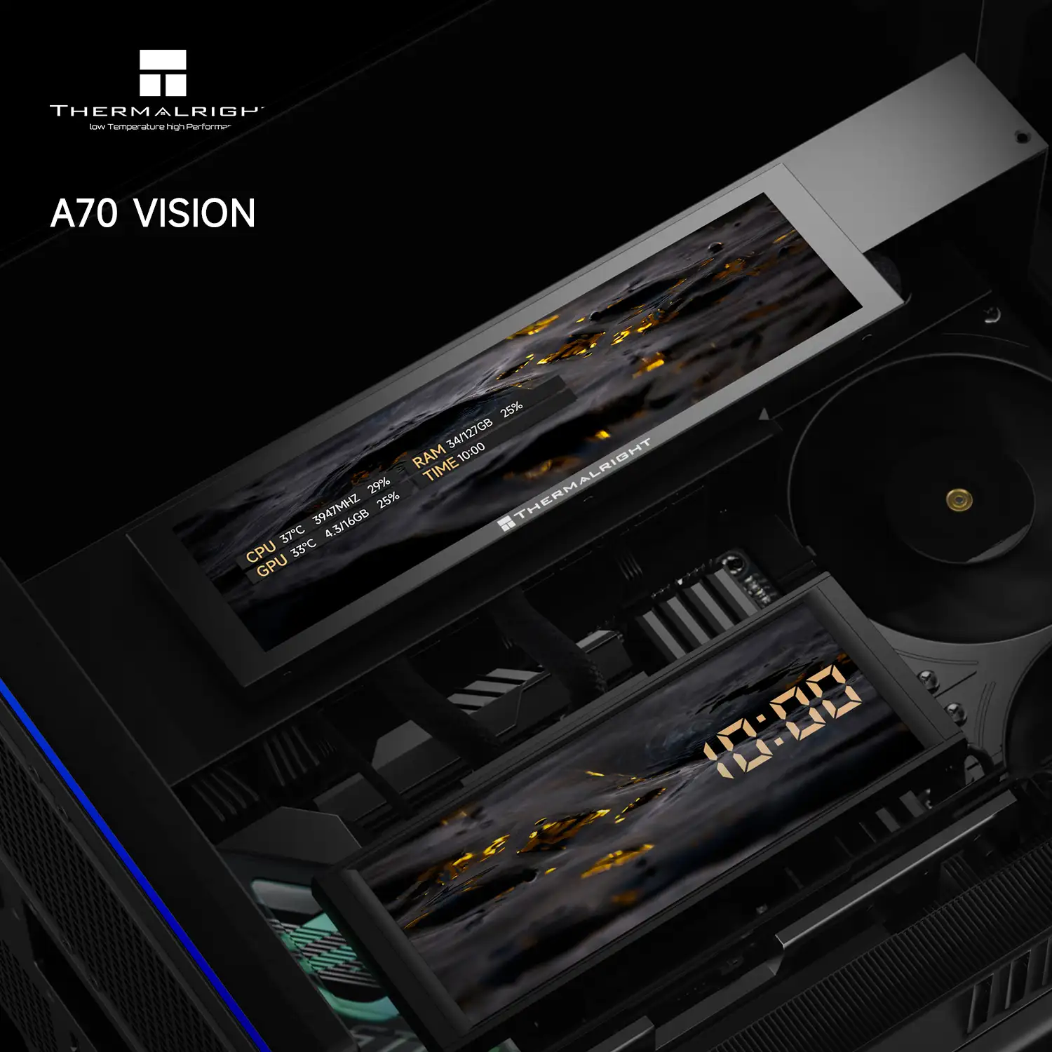 THERMALRIGHT TR-A70 VISION ATX ( 9.6 INC LCD ) BLACK