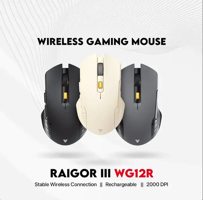 FANTECH RAIGOR III WG12R WIRELESS 2,4GHZ , BATTERY 1 AA - BLACK
