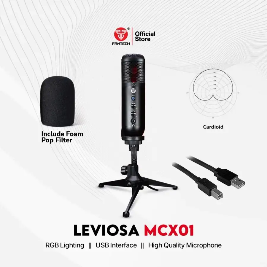 FANTECH LEVIOSA CONDENSER MCX01 Mic Steaming Device Black