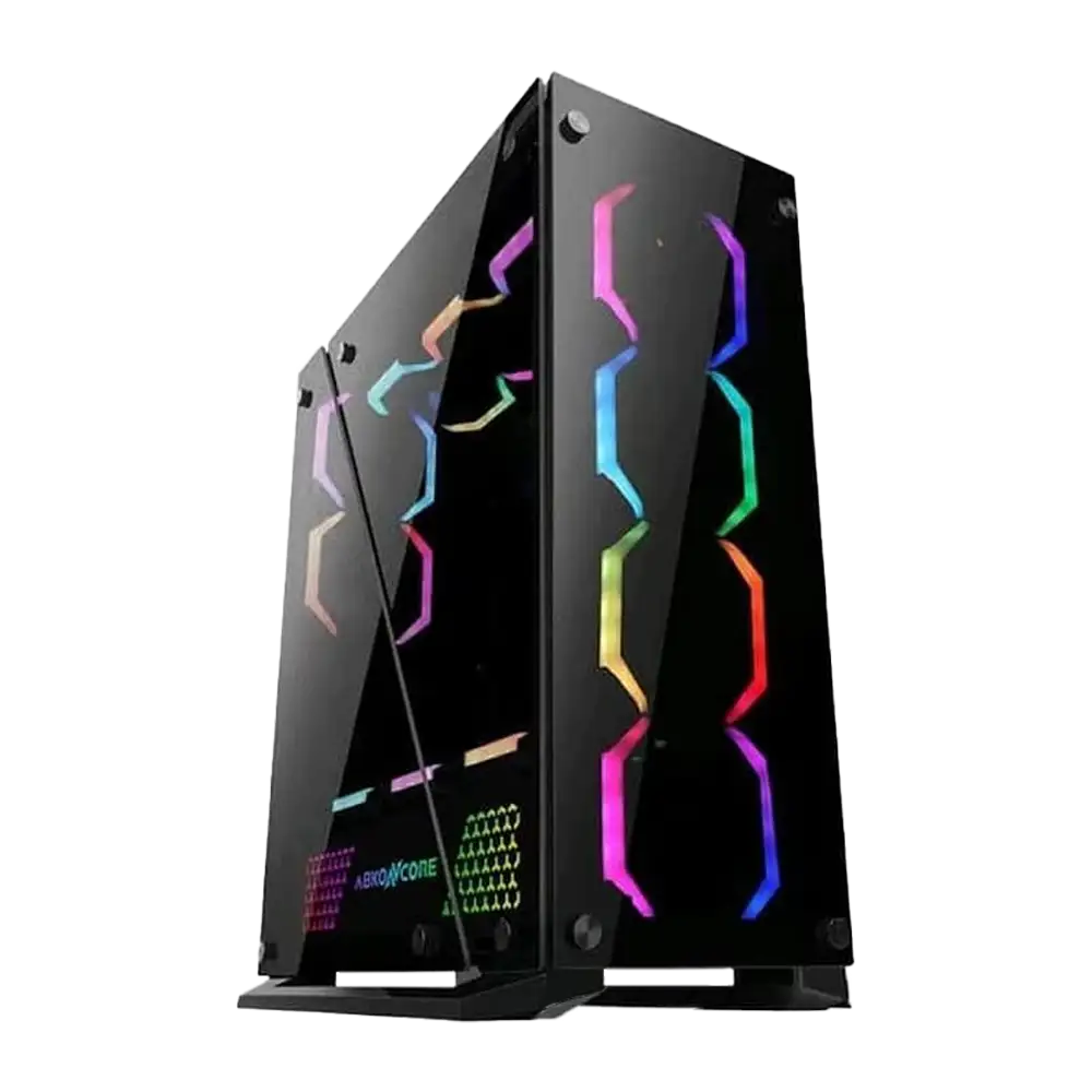 AbkoNcore TENGRI 650 ATX- 6x Temper + PSU Cover LED +3Fan