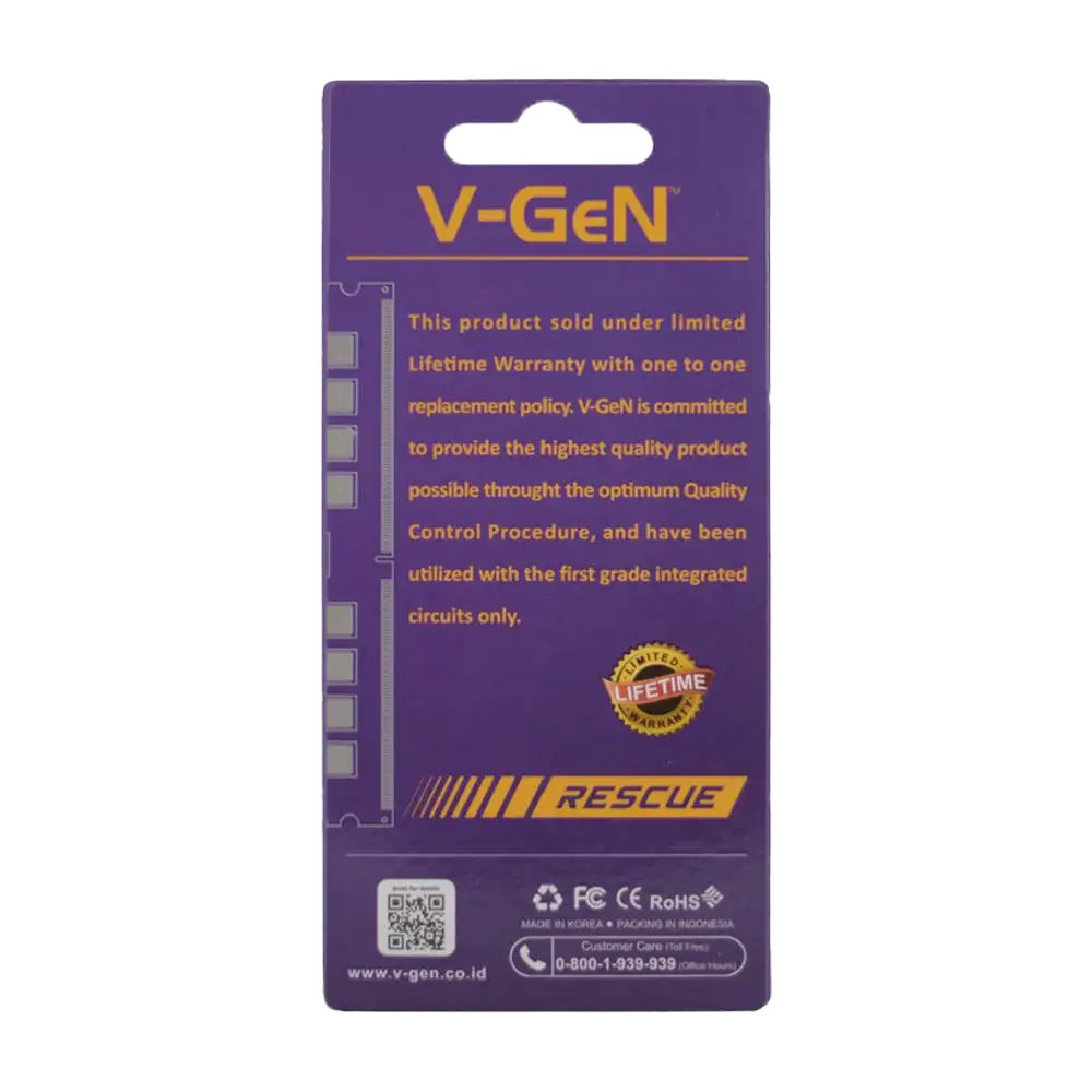 V-GEN RESCUE DDR4 8GB 2666Mhz LONGDIMM