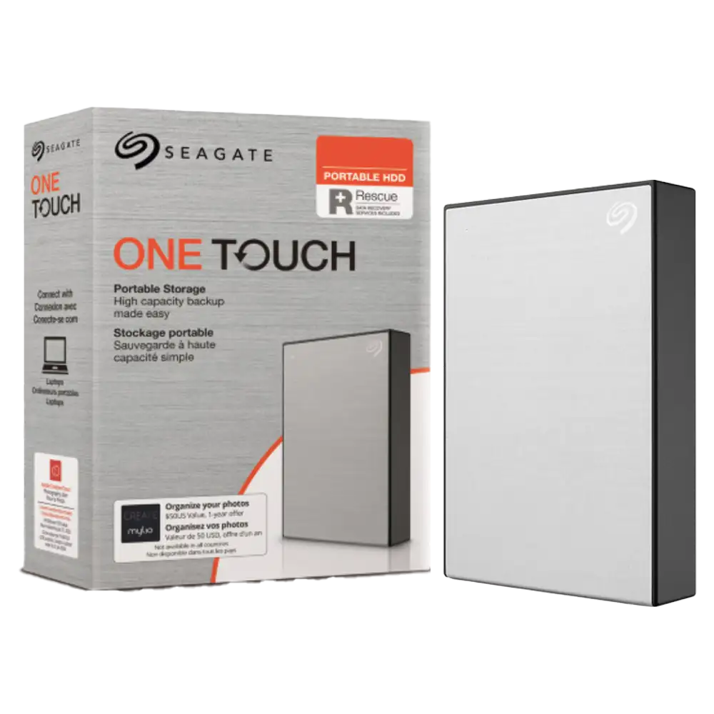 SEAGATE One Touch Portable Harddisk External USB3.0 4TB Silver