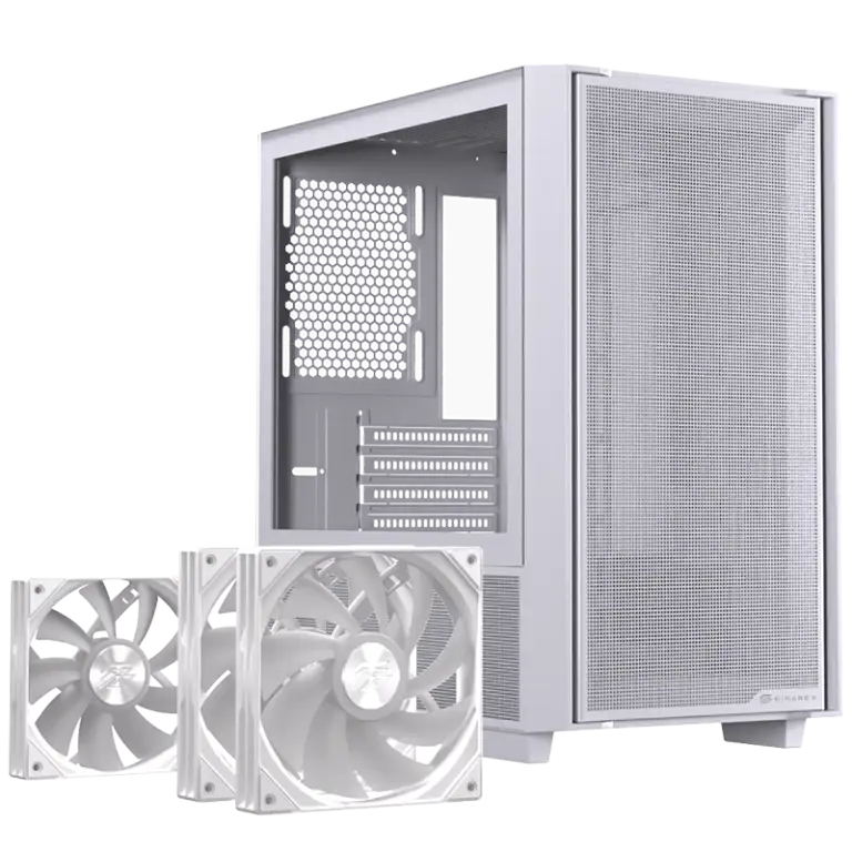 EINAREX Pulse PM150 White mATX + 2 Fan 140cm + 1x Fan 120cm