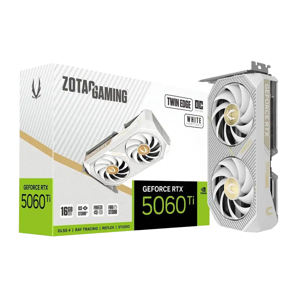 ZOTAC RTX 5060 TI 16GB TWIN EDGE OC White