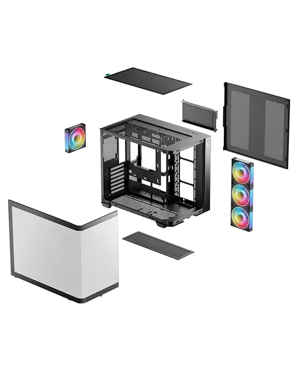 DEEPCOOL CG530 4F ATX BTF 4 Fan aRGB Black