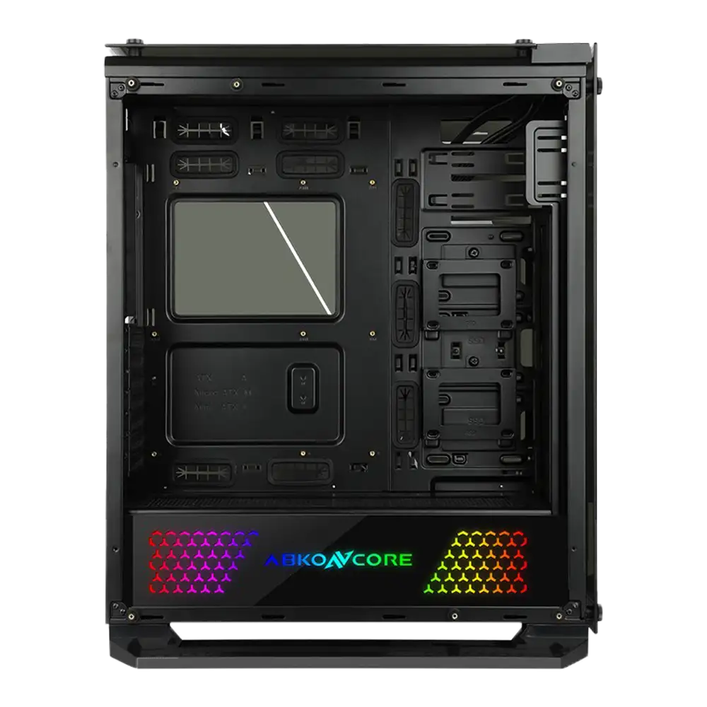 AbkoNcore TENGRI 650 ATX- 6x Temper + PSU Cover LED +3Fan
