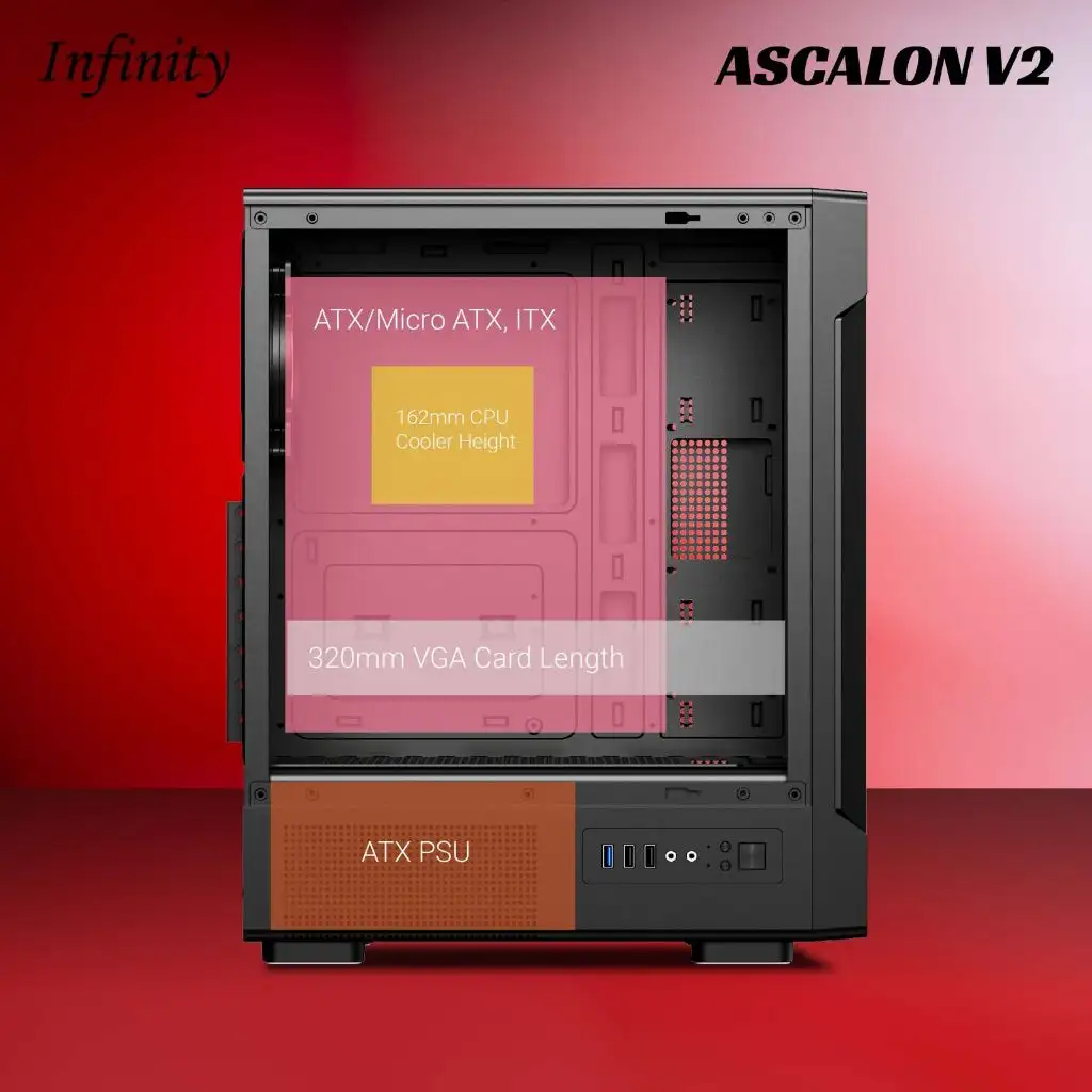 INFINITY ASCALON V2 + 3 Fan RGB ATX
