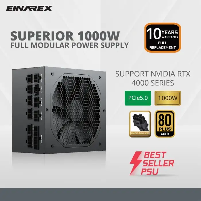 Einarex Superior 1000 Watt (80+ Gold Full Modular) PCIE GEN5