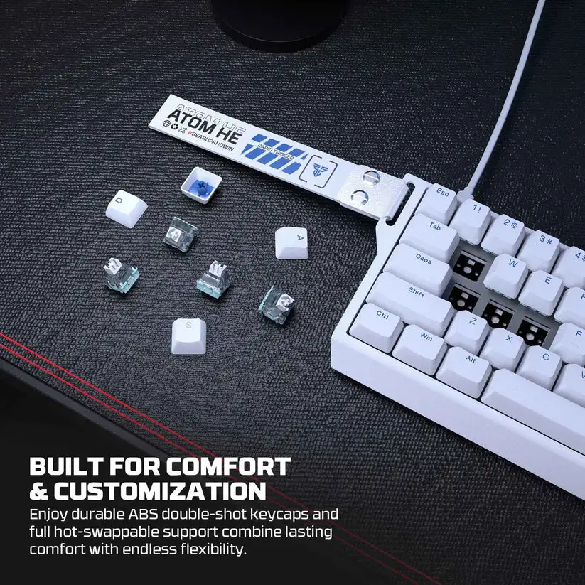 FANTECH KEYBOARD ATOM HE68 MK811 MECHA TYPE-C -BLACK