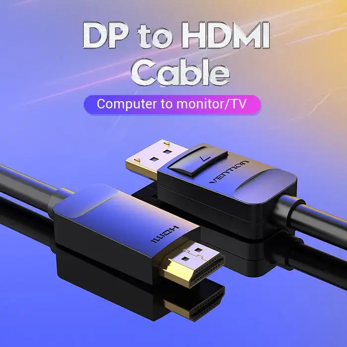 VENTION Kabel Display Port to HDMI Cable 1.5M Black ( HADBG )