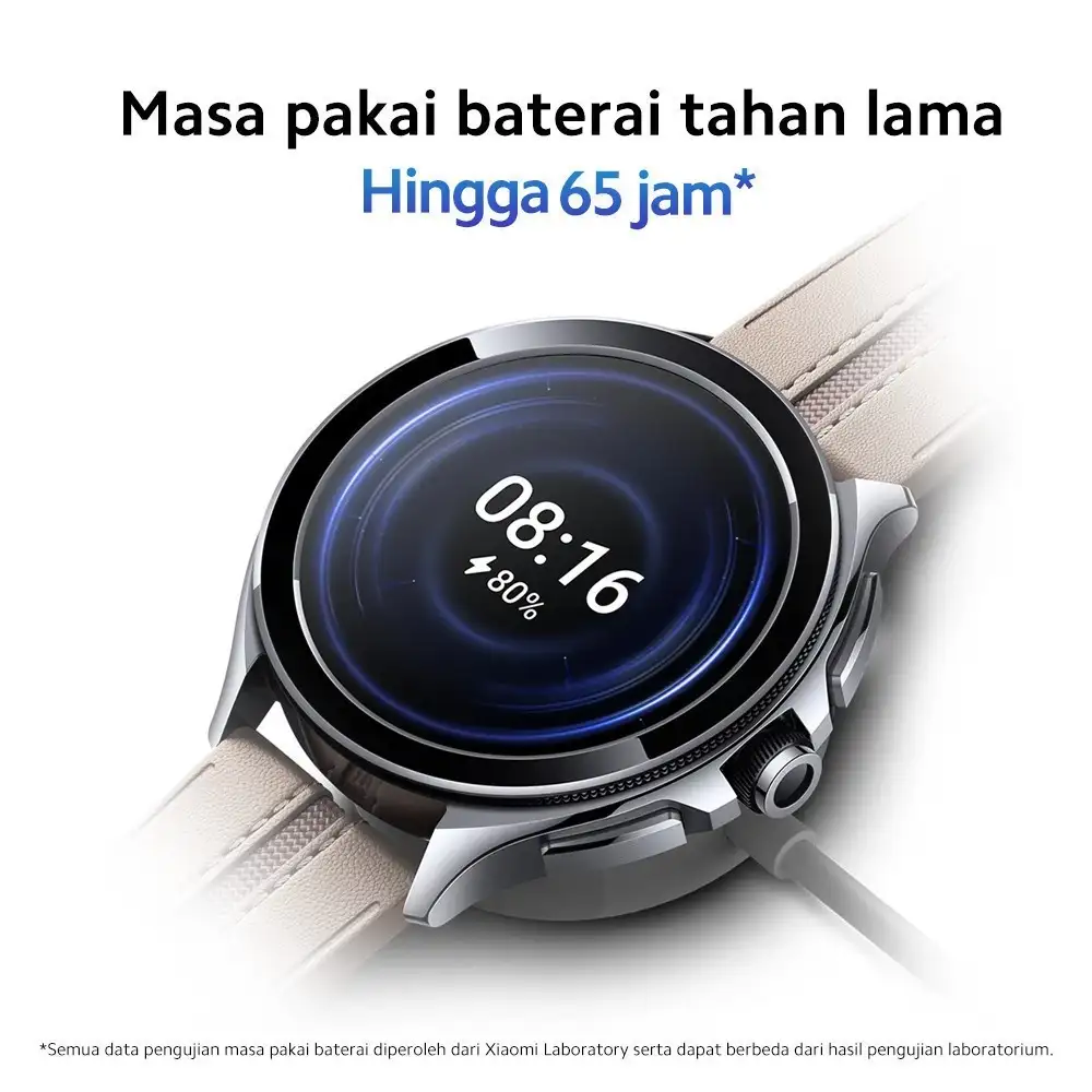 Xiaomi Mi Watch 2 Pro Black Fluororubber Strap 1.43" AMOLED GPS Jam tangan Smartwatch