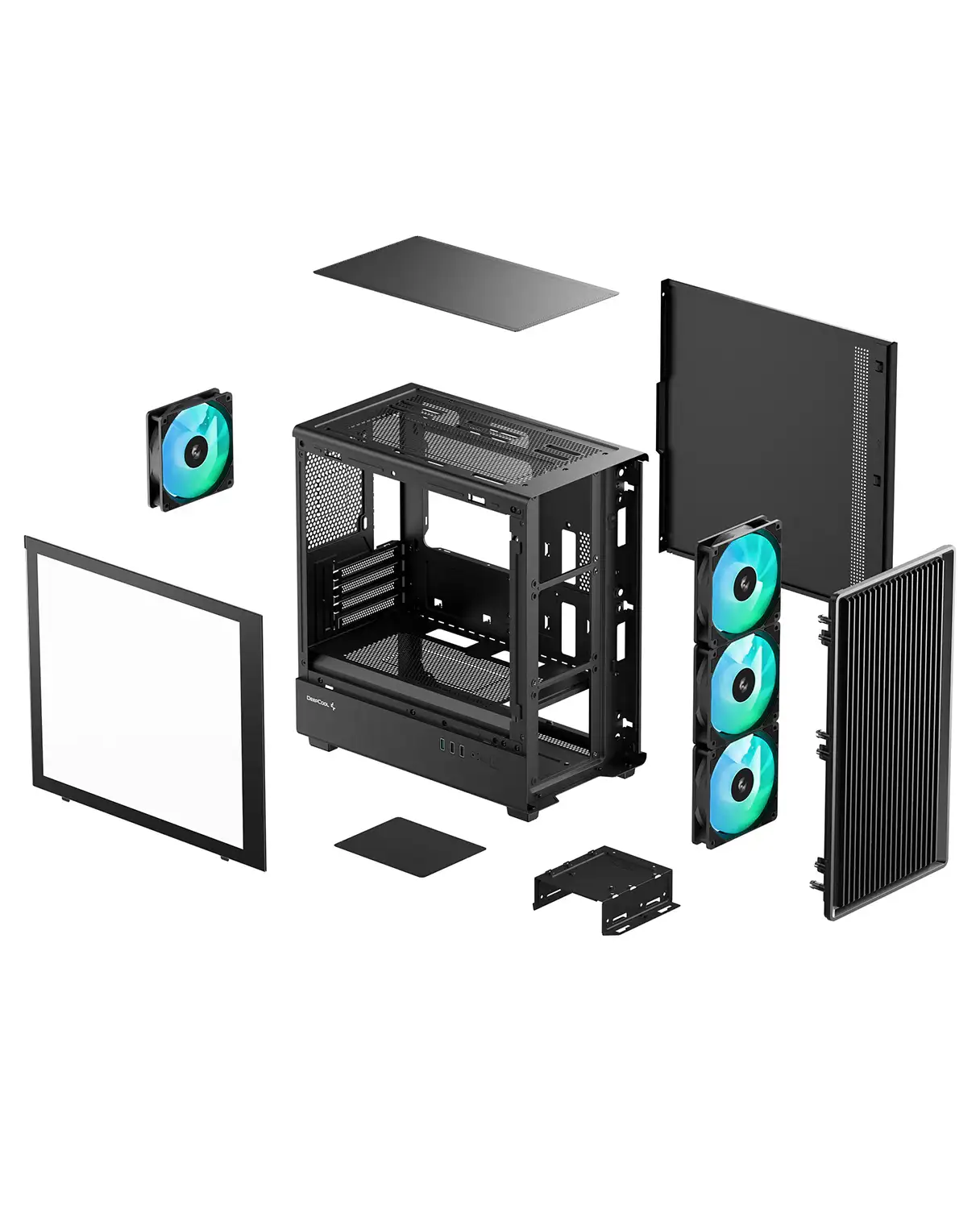 DEEPCOOL CC350 4F 4 Fan aRGB mATX Black