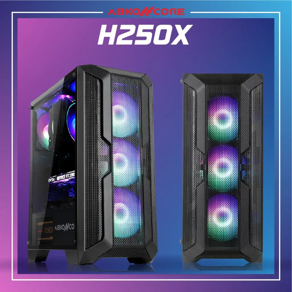 AbkoNcore HELIOS H250X (Black) + 4 Fan RGB