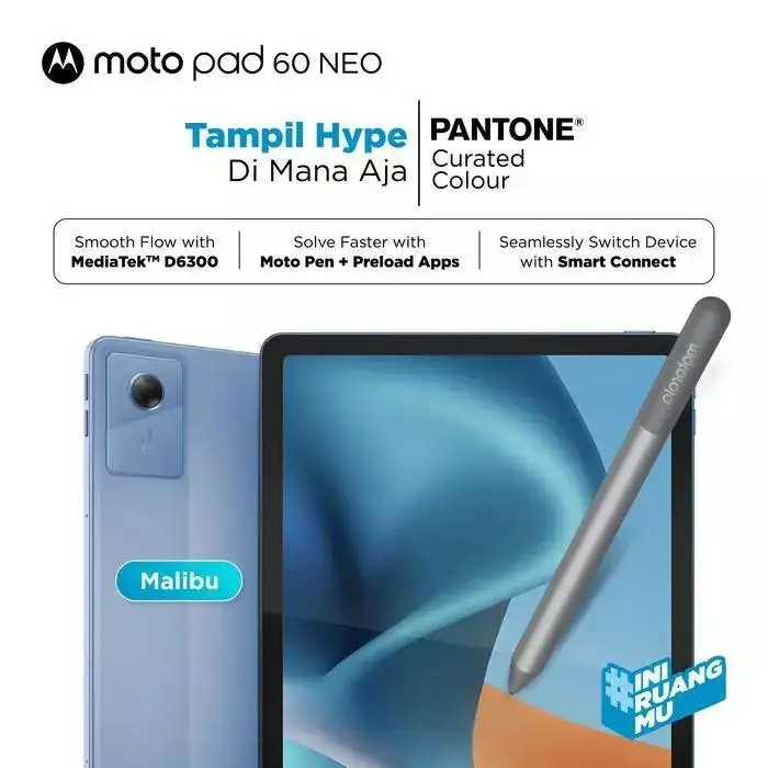 Lenovo Motorola Motopad 60 Neo 8GB 256GB + Pen + Folio Case Polar Blue