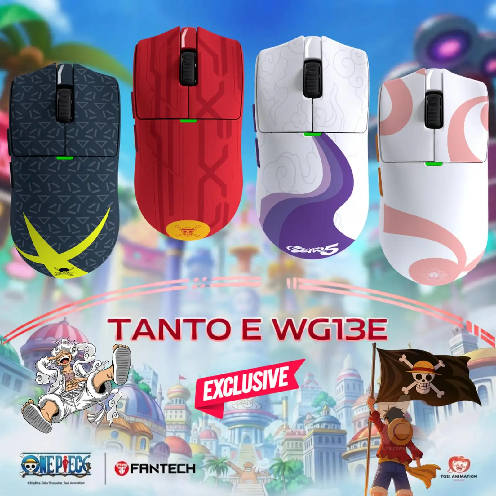 FANTECH X ONE PIECE TANTO WG13E MOUSE GAMING WIRELESS WITH DOCKING - NAMY