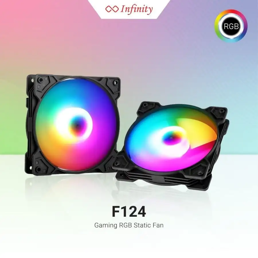 ENLIGHT A4 MESH BLACK ATX + Digital Display + 3 Fan F124 (Fix RGB)