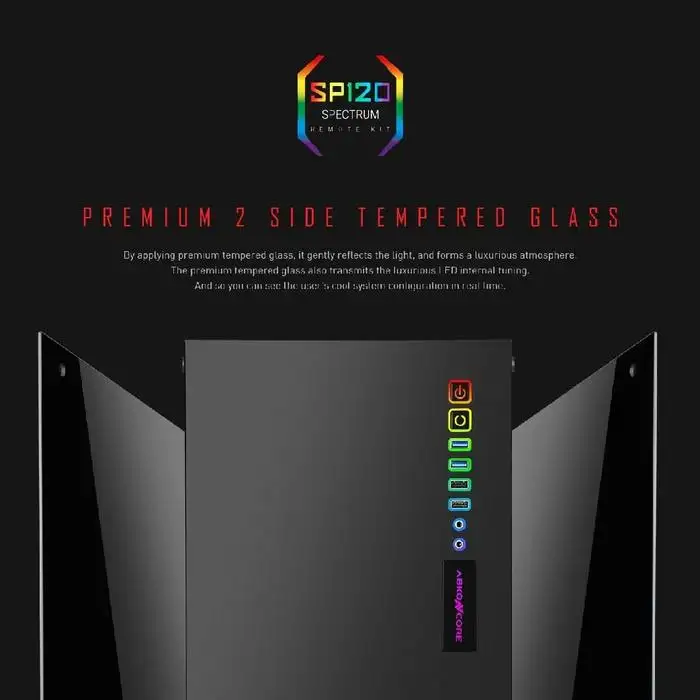 AbkoNcore RAMESSES 320 E-ATX Slim Tower + 6 Spider Fan