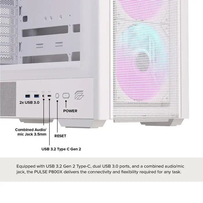 EINAREX Pulse P800X ATX + 3x Fan 14cm + 1x Fan 120cm ARGB