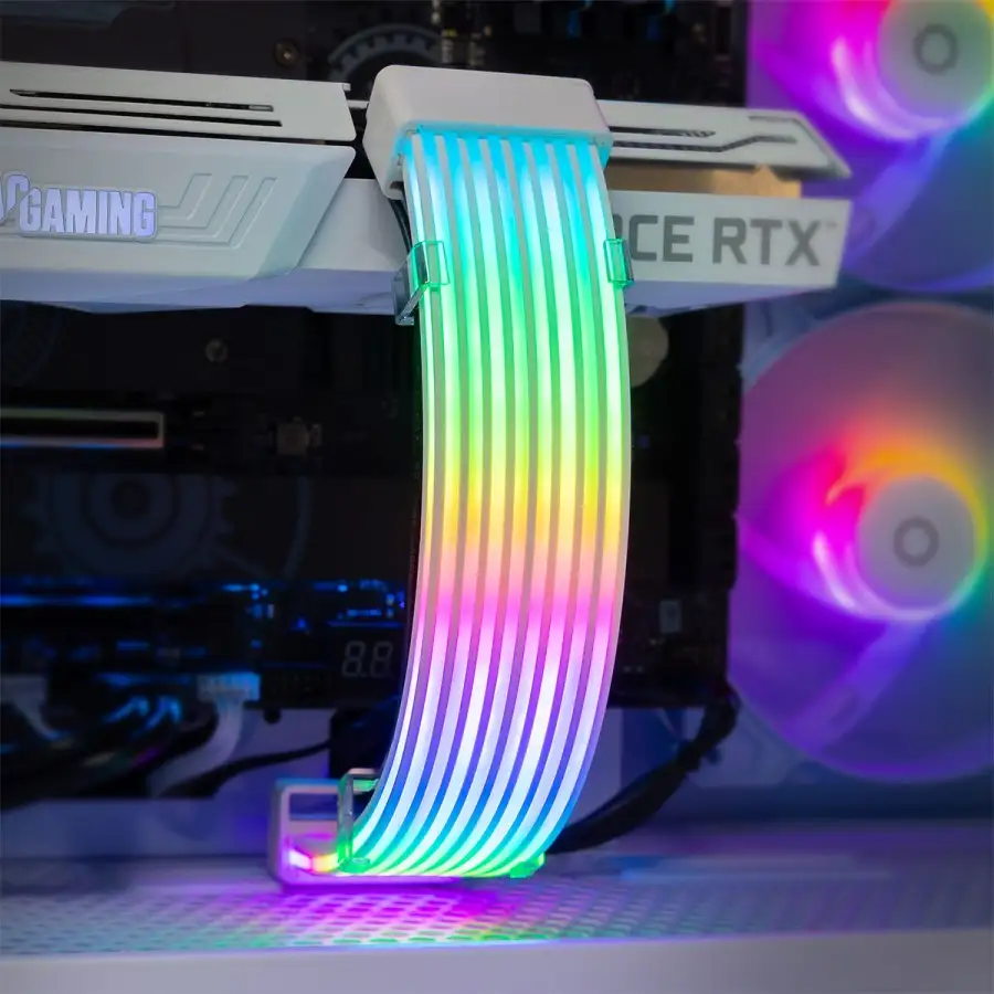 Tecware Flex RGB PSU Extension cable 24pin + 8 / 16 pin Gpu White