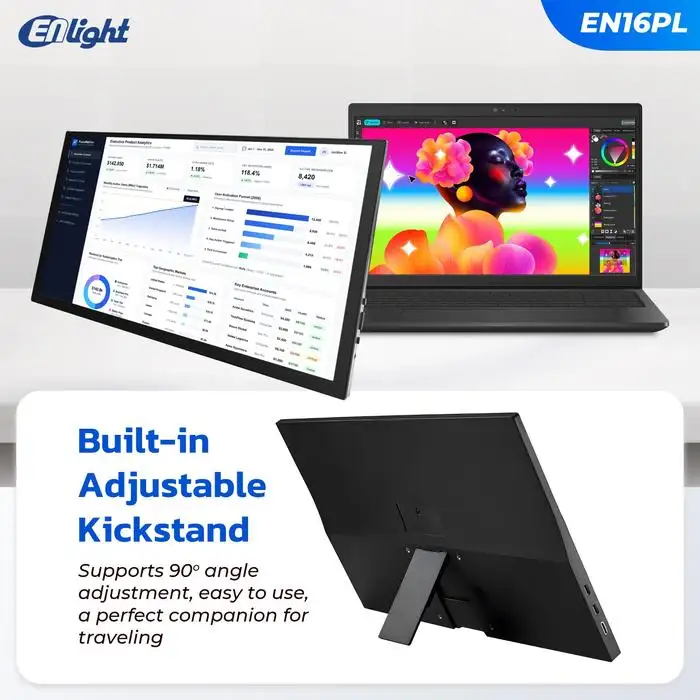 LED ENLIGHT EN16PL 15.6" FHD 60Hz Portable Monitor with Stand