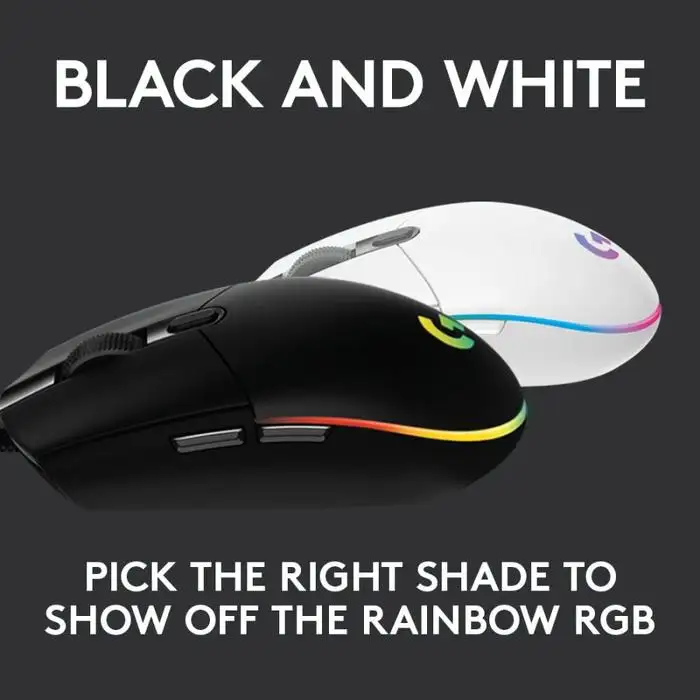 Logitech G102 V2 LightSync Gaming Mouse RGB Black