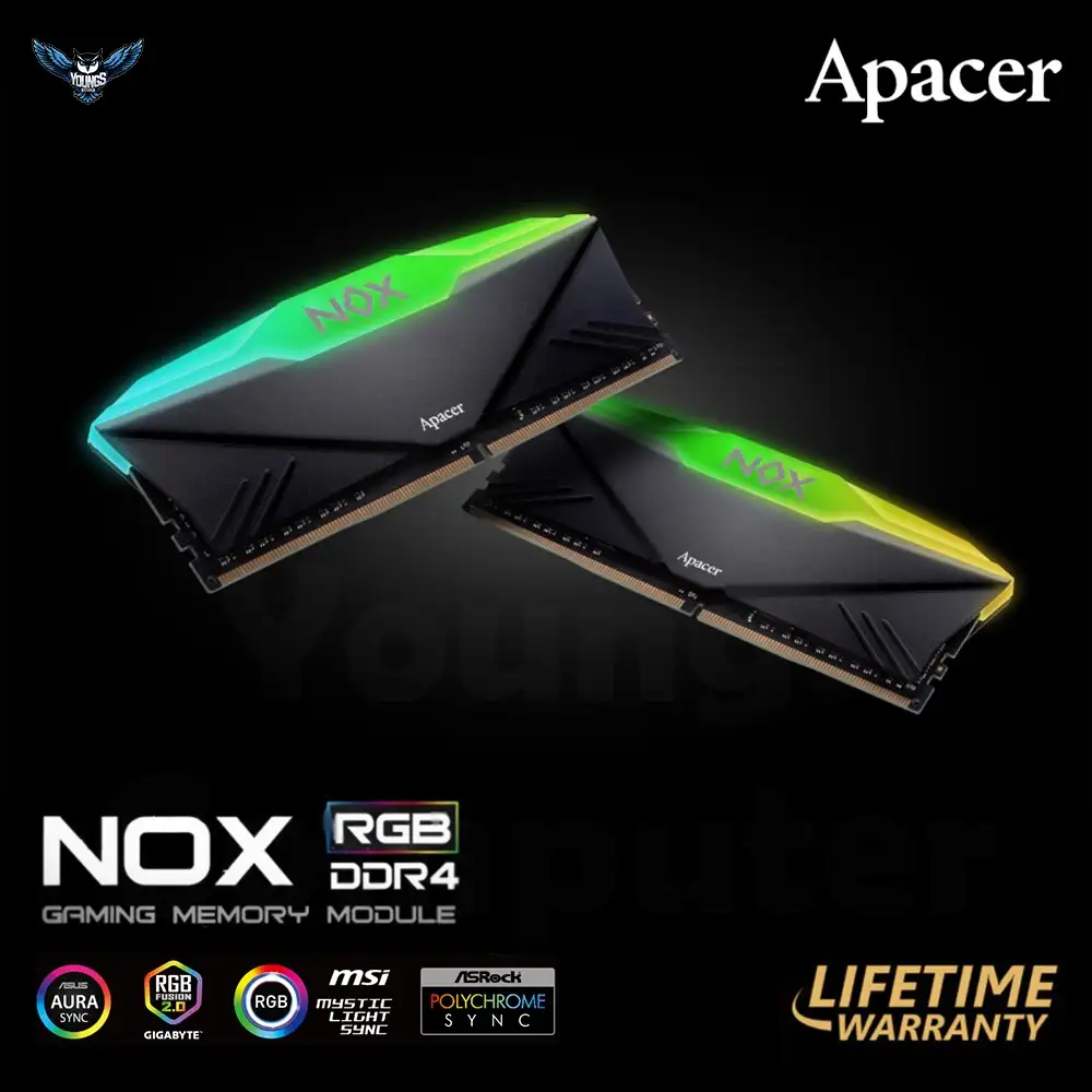 Apacer NOX RGB DDR4 16GB Kit 3200Mhz (2x8GB) Black