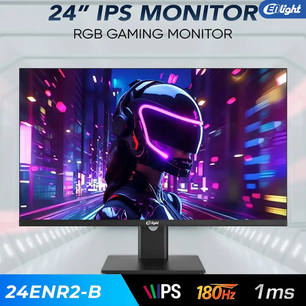 LED ENLIGHT 24ENR2-B 24" IPS 180hz 1ms RGB Ergo Up & Down Only