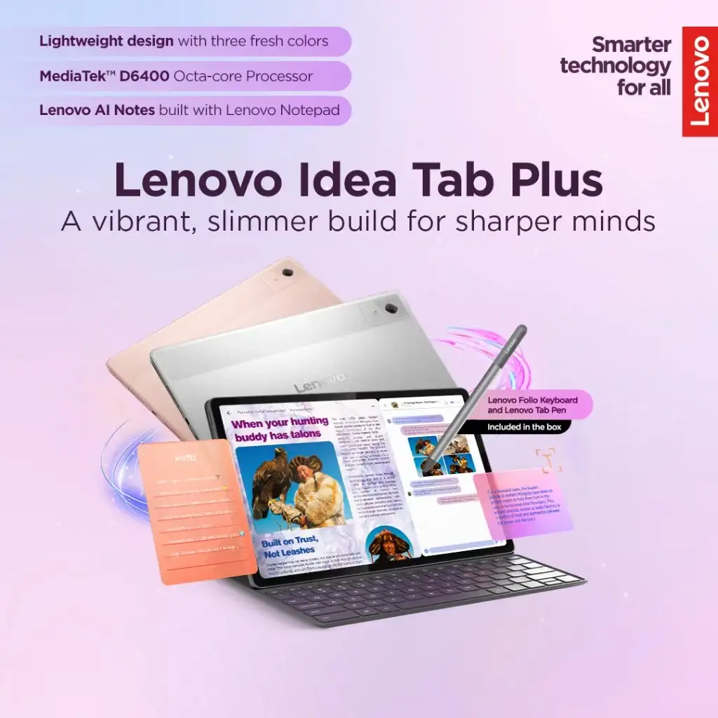 Lenovo Idea Tab Plus 8GB 128GB Keyboard + Pen Lunar Grey 12.1" 2.5K MediaTek Dimensity 6400