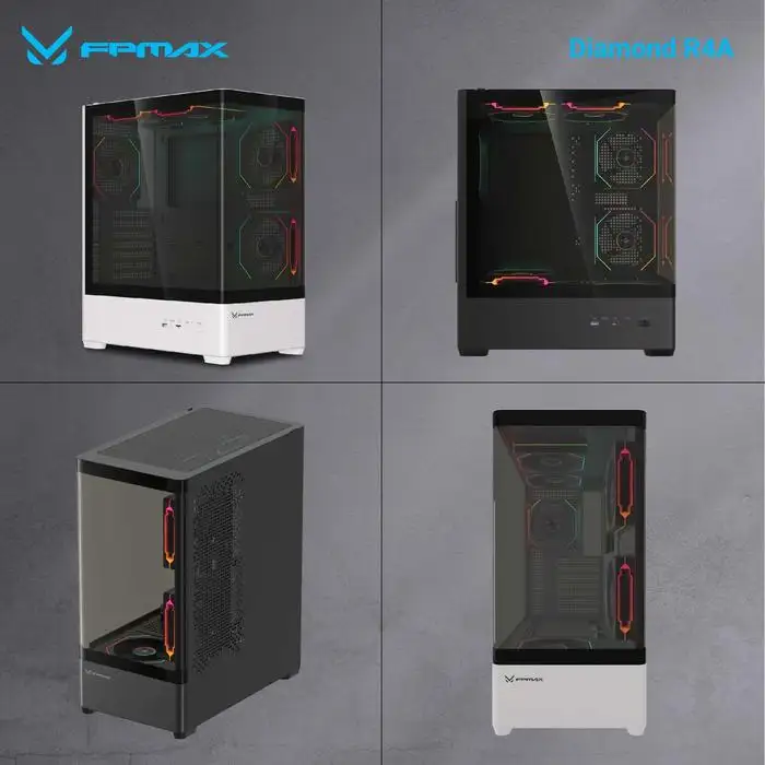 FPMAX Diamond R4A PRO LUMA White + 3 Fan FRGB ATX
