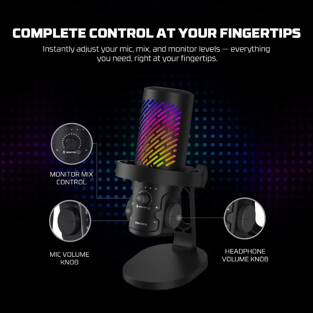 FANTECH LEVIOSA AURA MCX04 Mic Streaming Device Black