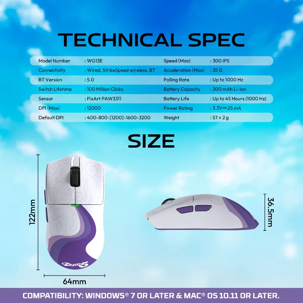 FANTECH X ONE PIECE TANTO WG13E MOUSE GAMING WIRELESS WITH DOCKING - NAMY