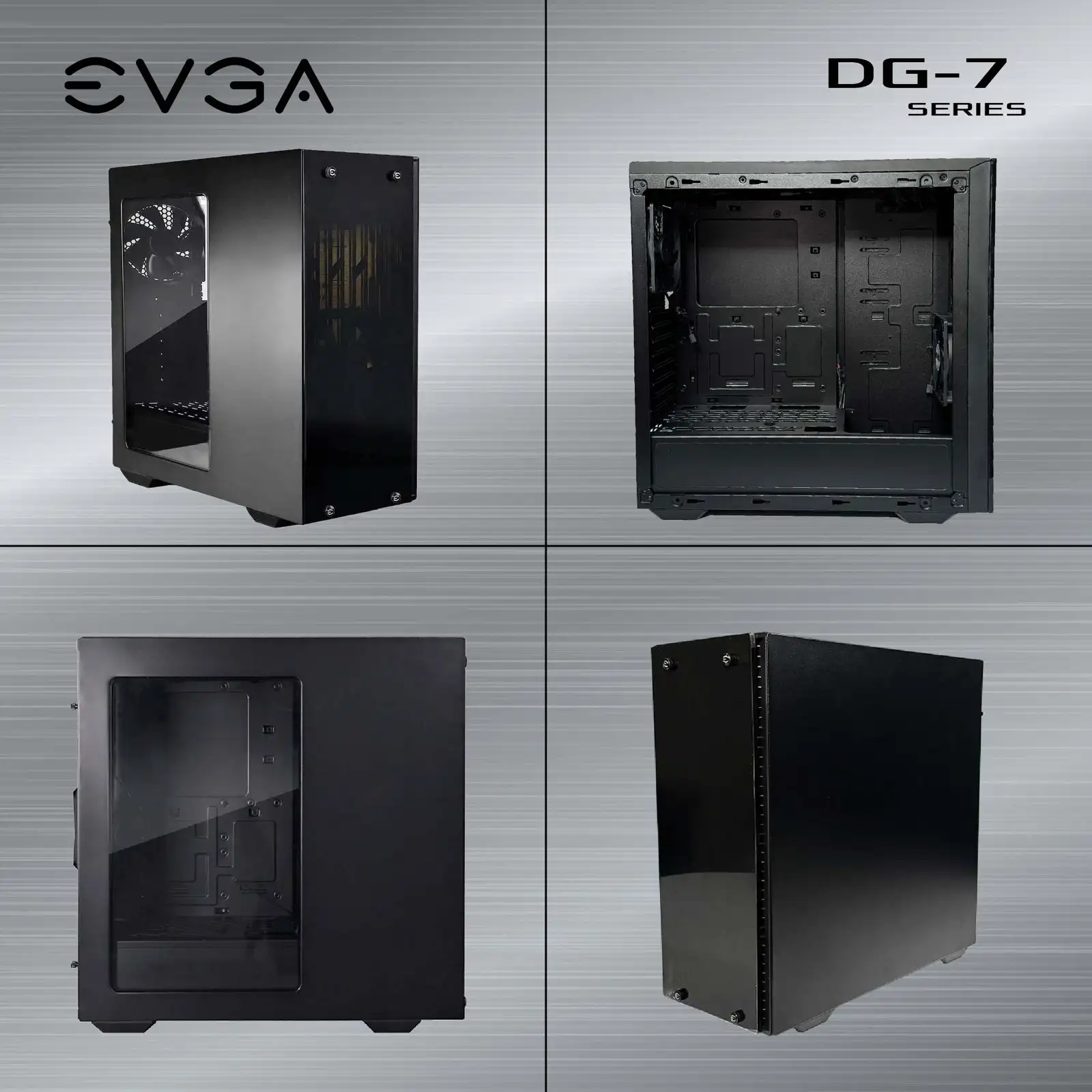 EVGA DG7 + 2 Fan Black ATX