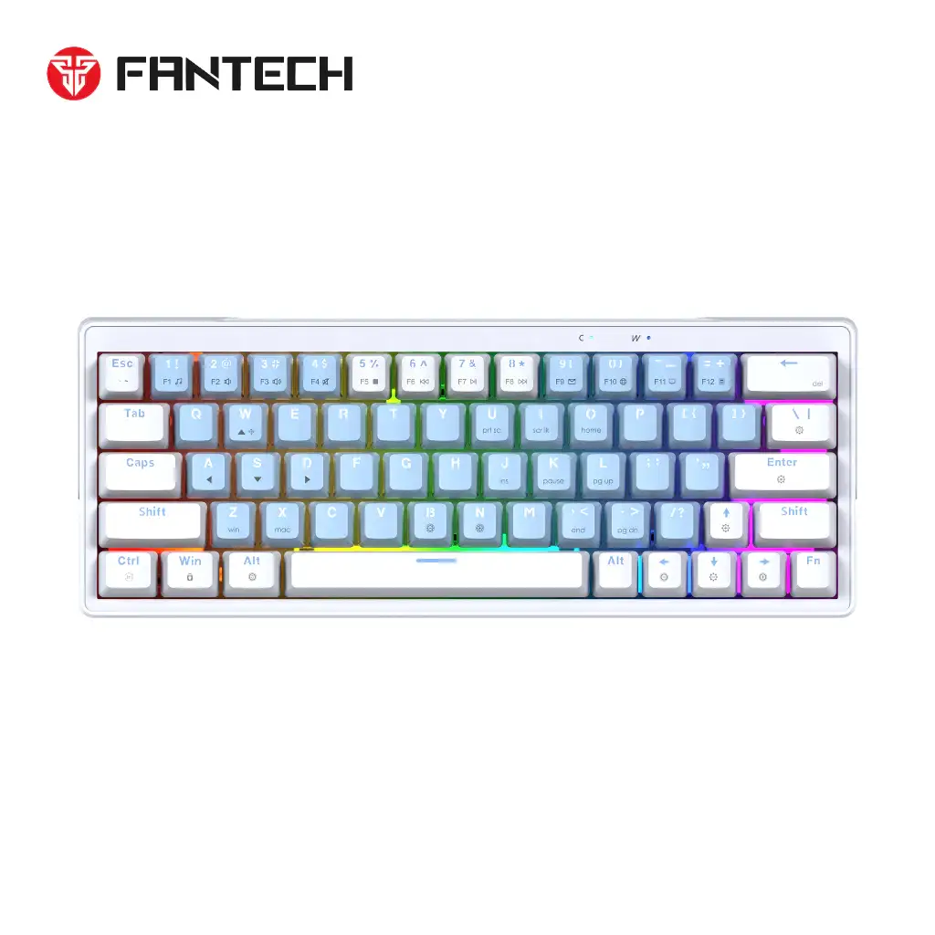 FANTECH KEYBOARD ATOM X 63 MK611 MECHA BLUE WHITE - ROSIE SWITCH