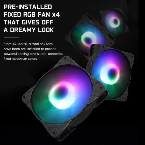 AbkoNcore HELIOS H250X (Black) + 4 Fan RGB