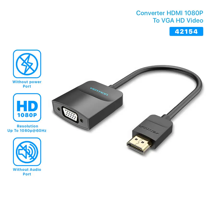 Vention Converter HDMI to VGA 0.15m Black (42154)