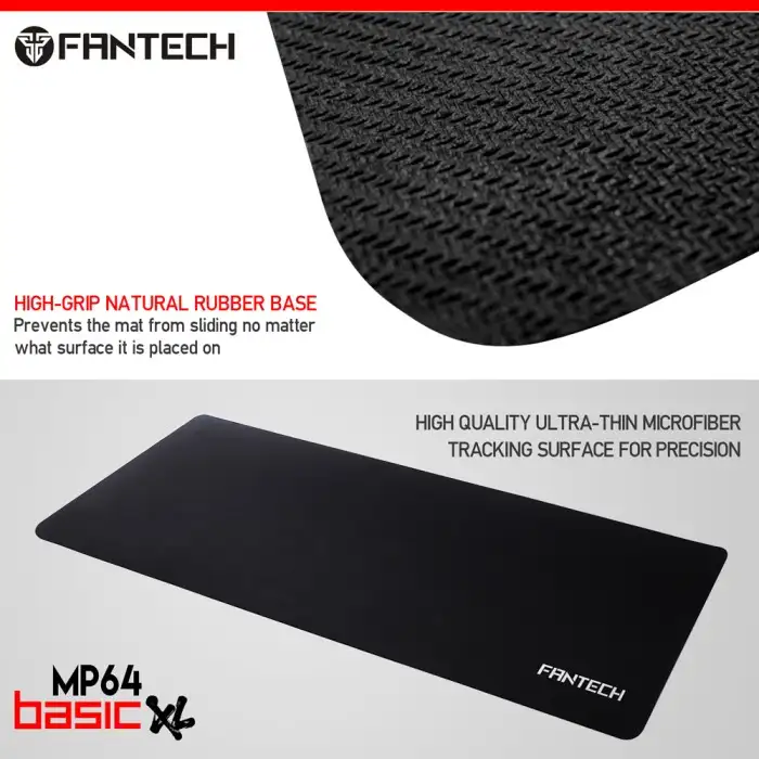 Mousepad Fantech MP64 XL 100% Natural Rubber + Cloth ( 640 x 210 x 2mm )
