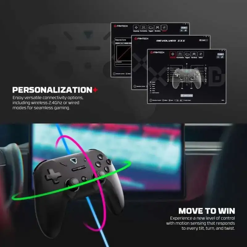 FANTECH REVOLVER III WGP12S WHITE ( PC / PS ) with dongle USB C & USB A