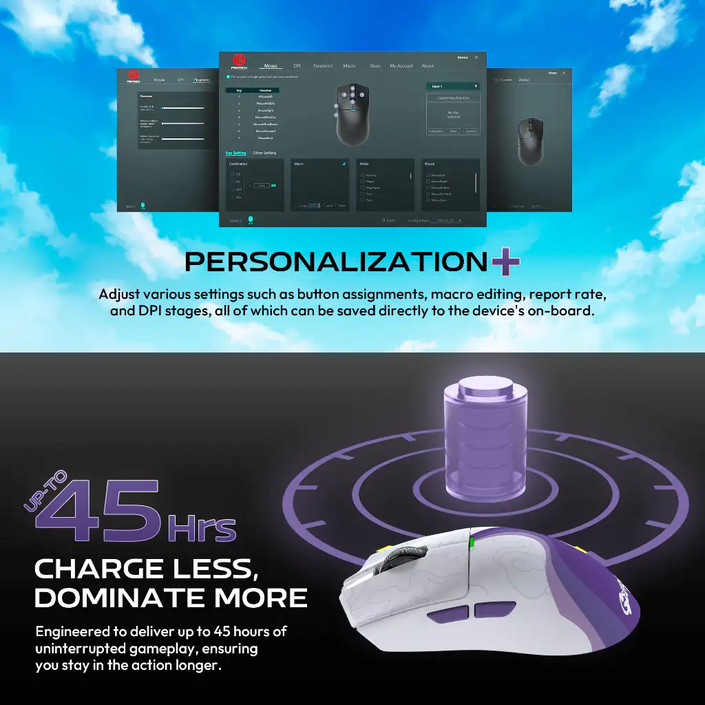 FANTECH X ONE PIECE TANTO WG13E MOUSE GAMING WIRELESS WITH DOCKING - LUFFY