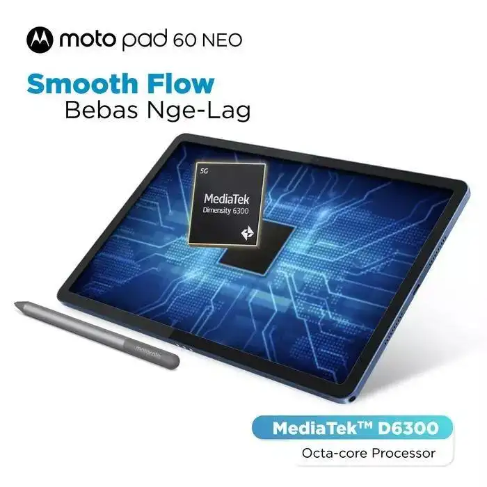 Lenovo Motorola Motopad 60 Neo 8GB 128GB + Pen + Folio Case Polar Blue
