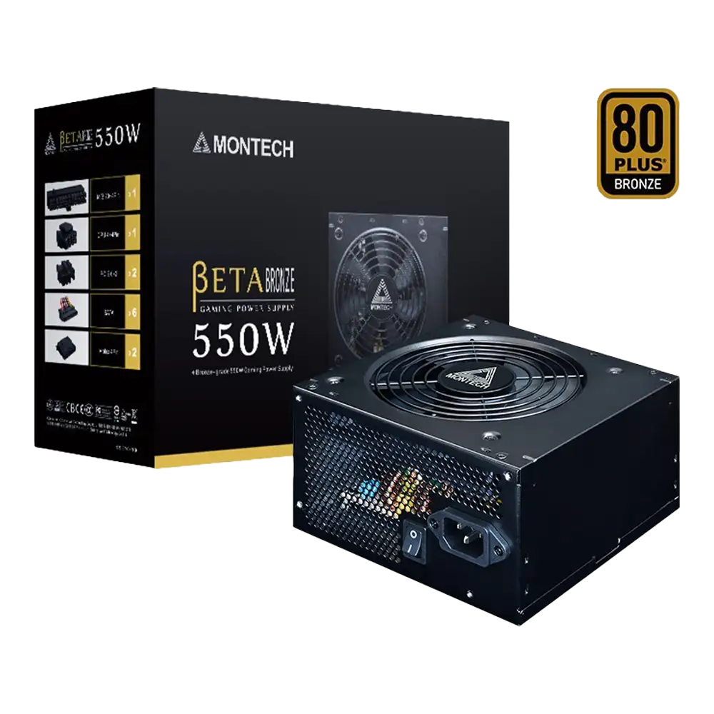 MONTECH Beta 550W 80+ Bronze Flat Cable