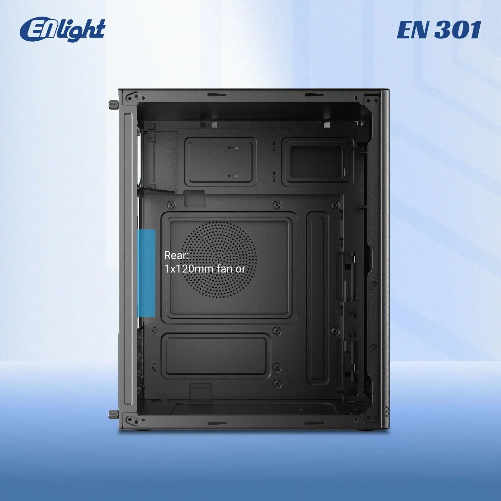 ENLIGHT EN-301 + 300W White Mid Slim mATX USB3.0