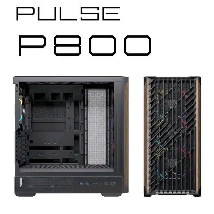 EINAREX Pulse P800 ATX Wood Panel + 4x 12cm ARGB Fan