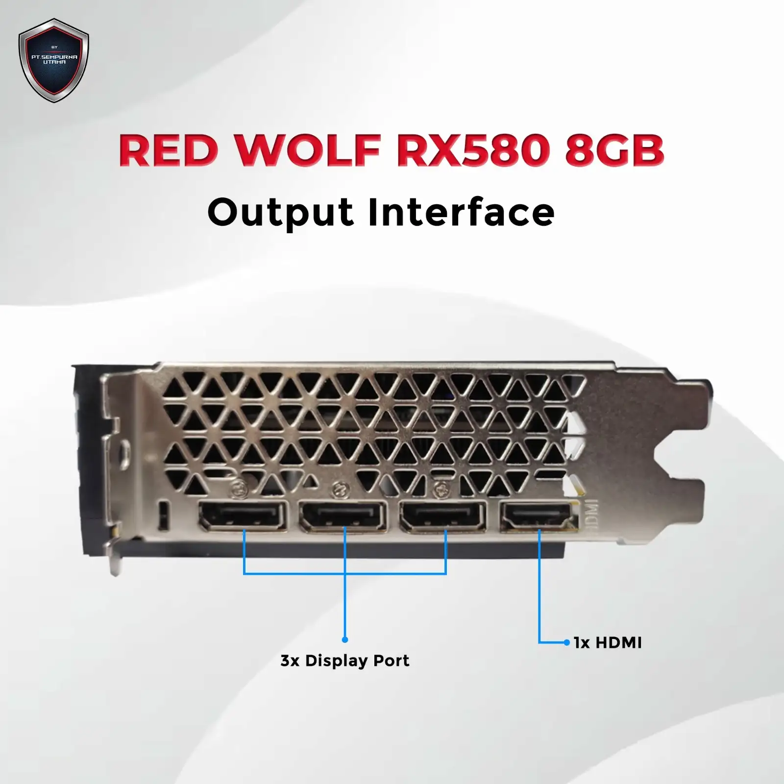 RED WOLF RX 580 8GB DDR5 BLACK