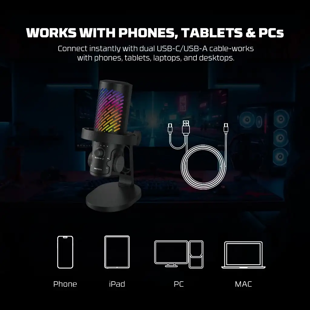 FANTECH LEVIOSA AURA MCX04 Mic Streaming Device Black